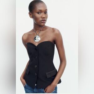 MIXED SATIN EFFECT BUSTIER